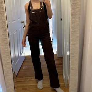 lee dark purple corduroy overalls size xs